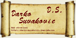 Darko Šuvaković vizit kartica
